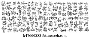 mega set of 100 hand written lettering mega set of 100 hand written lettering