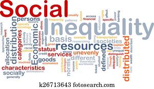 Social inequality wordcloud concept illustration