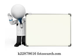 Young doctor with display board