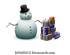 איש שלג, עם, מתנות