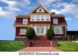 Beautiful red house Beautiful red house