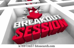 Breakout Session Seminar Workshop Group Team Conference 3d Illustration Breakout Session Seminar Workshop Group Team Conference 3d Illustration