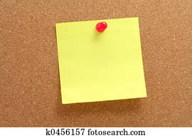 corkboard and notepaper