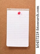 corkboard and notepaper