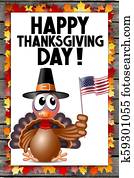 Happy Thanksgiving Day! - illustration Happy Thanksgiving Day! - illustration