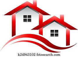 Houses Real Estate Logo