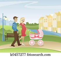 Parents Strolling in the Park Parents Strolling in the Park
