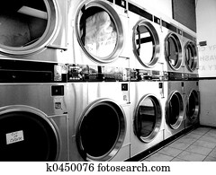 Retro Laundromat BW Retro Laundromat BW
