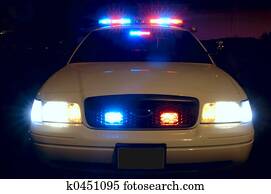 אורות של מכונית של המשטרה