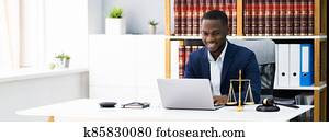 African American Lawyer Or Judge. Legal African American Lawyer Or Judge. Legal