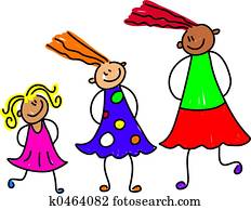 girl growing up clipart