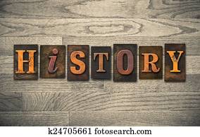 History Wooden Letterpress Concept