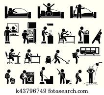 independiente, niños, tomar cuidado de, themselves.