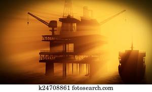 Oil rig platform Oil rig platform