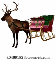 Reindeer and Sleigh Reindeer and Sleigh
