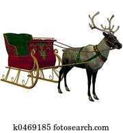 Reindeer and Sleigh Reindeer and Sleigh