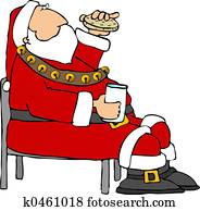 Santa eating cookies Santa eating cookies