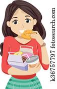 Teen Girl Donuts Coffee Teen Girl Donuts Coffee