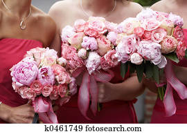 של כלה, חתונה, פרחים, ו, ריחות