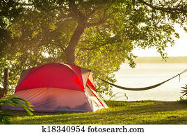 barraca, em, acampamento