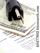 concept of expensive energy bill