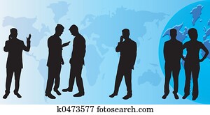 empresarios, siluetas