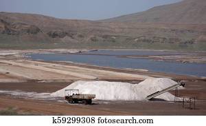 old salt flats and mines in the Cape Verde Islands