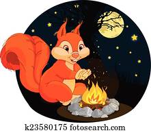 Squirrel campfire Squirrel campfire
