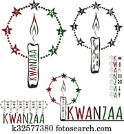 símbolos, de, kwanzaa