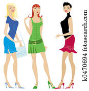 Three ladies talking