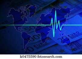 ユーロ, 脈拍, 上に, 世界