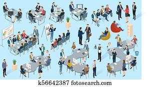 Isometric vector office. Isometric vector office.