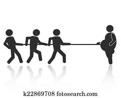 tug-of-war businessmen stick figure