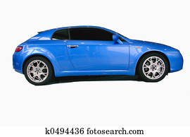 blue sports car