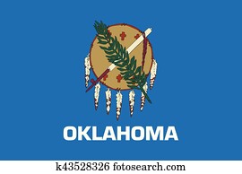 fahne, von, oklahoma, staat, USA., vektor, format fahne, von, oklahoma, staat, USA., vektor, format