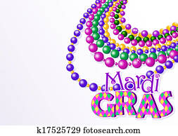 Mardi Gras beads background Mardi Gras beads background