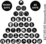 pyramide, gesundheit sicherheit, symbol, coll pyramide, gesundheit sicherheit, symbol, coll