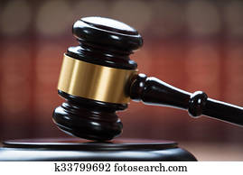 Wooden Mallet In Courtroom Wooden Mallet In Courtroom