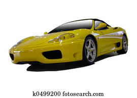 yellow sports car