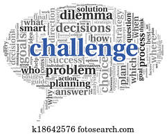 אתגר, מושג, ב, מילה, פתק, ענן