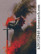 חושך, לוחם, עם, ה, חרב