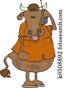 Cow on a cell phone Cow on a cell phone