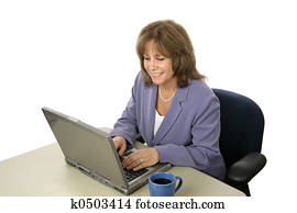 feminino executivo, no trabalho