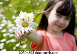 girl with flower girl with flower