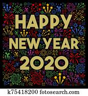 Happy New Year 2020 illustration Happy New Year 2020 illustration