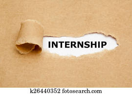 Internship Torn Paper Concept