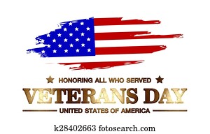 logotipo, dia veterans, de, eua