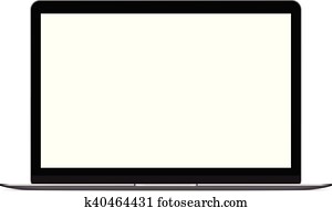 mock up personal laptop computer on white background vector design mock up personal laptop computer on white background vector design