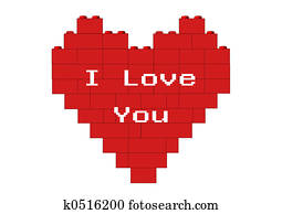 corazón rojo, te amo