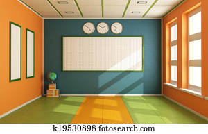 Empty Colorful classroom Empty Colorful classroom